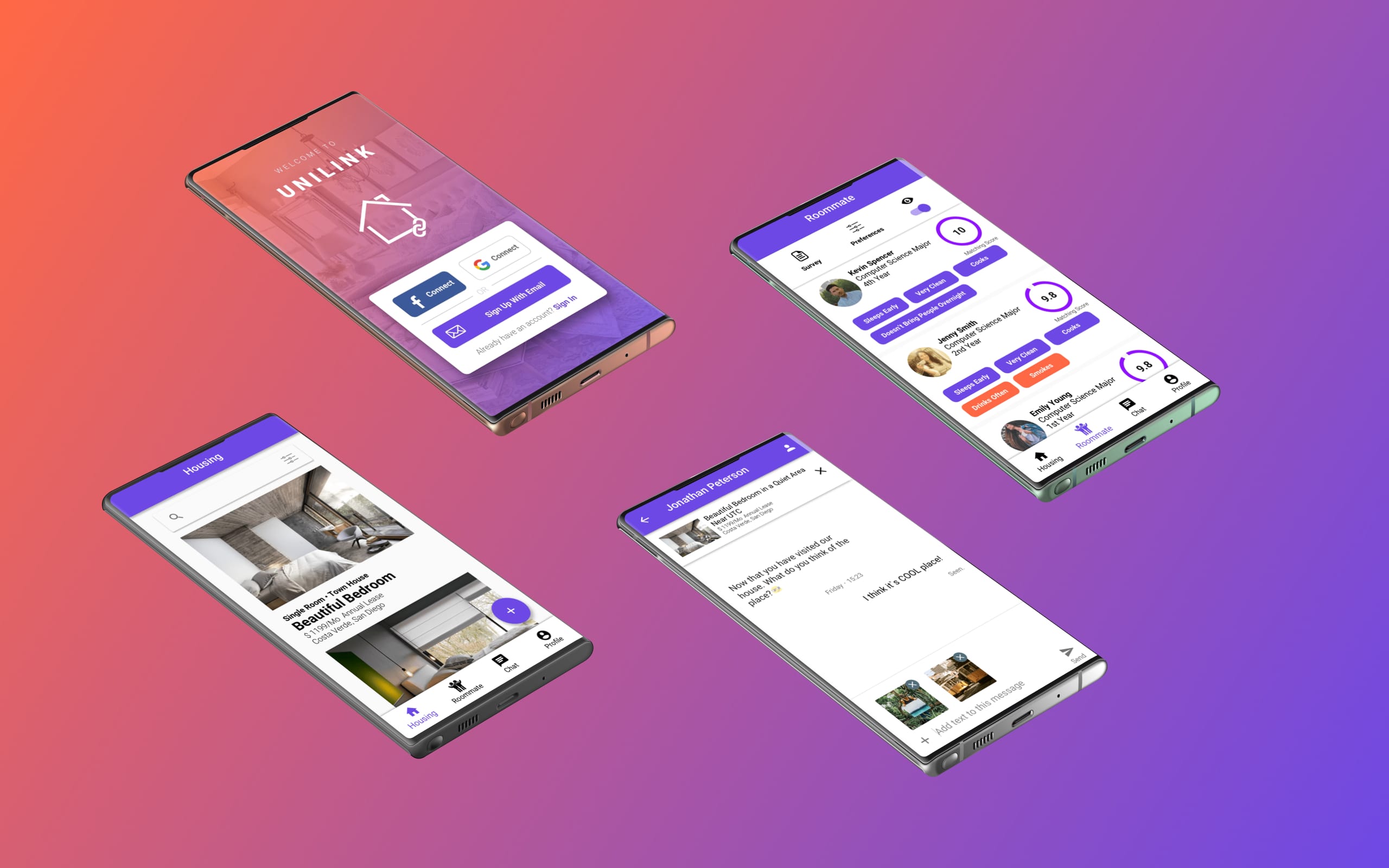 Unilink Student Housing App